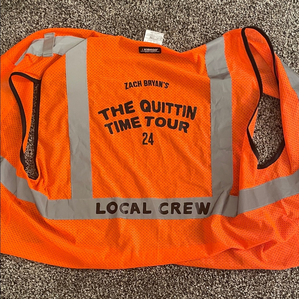 Orange Zach Bryan Tour Vest